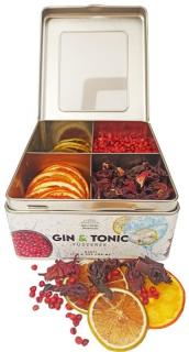 Gin Tonic Botanicals fém dobozban, osztott (lime-narancs-hibiszkusz-rózsabors) - 139 gr