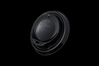 Műanyag fekete tető 62 mm (120ml) papír pohárhoz