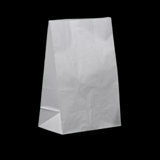 Talpas oldalredős papírtasak 21x31+12 cm fehér