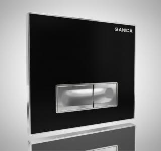 Sanica P5 fekete/króm nyomólap