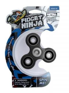 Fidget Spinner, Tri Spinner metál - fekete