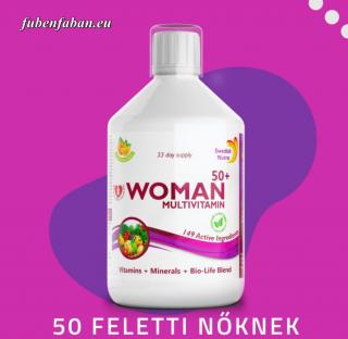 FOLYÉKONY MULTIVITAMIN 50 FELETTI NŐKNEK - SWEDISH NUTRA WOMAN 50+