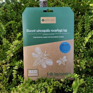 Biocont növényvédelmi célú kék színcsapdás rovarfogó lap