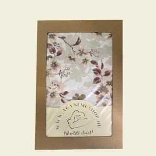 Elegáns virág mintás exclusive pamutaszatén ágyneműhuzat kétszemélyes paplanhuzatttal díszdobozban