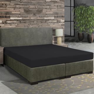 Pamut elasthan de luxe gránit színű gumis lepedő 140/160x200/220 cm-es matracra