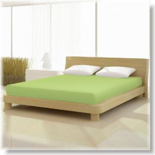 Pamut jersey classic kiwi zöld színű gumis lepedő 140x200 és 160x200 cm-es matracra