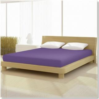 Pamut jersey classic lila színű gumis lepedő 90*200 és 100x200 cm-es matracra