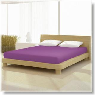 Pamut jersey classic püspök lila színű gumis lepedő 140x200 és 160x200 cm-es matracra