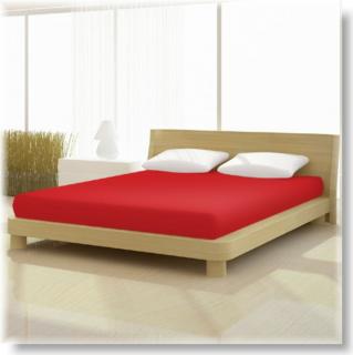 Pamut jersey classic tűzpiros színű gumis lepedő 70x140 és 60x120-25 cm-es matracra