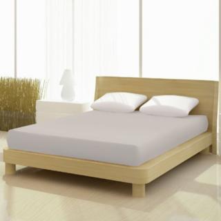 Pamut jersey de luxe kavics színű gumis lepedő 180x200 és 200x200 cm-es matracra