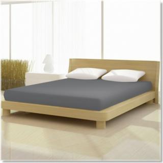 Pamut jersey de luxe palaszürke színű gumis lepedő 180x200 és 200x200 cm-es matracra