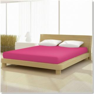 Pamut jersey de luxe pink színű gumis lepedő 140x200 és 160x200 cm-es matracra