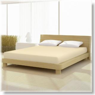 Pamut jersey de luxe világos bézs színű gumis lepedő 70x140 és 60x120 cm-es matracra