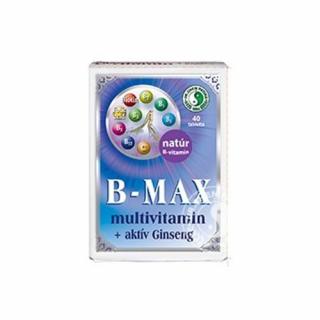 B-MAX multivitamin tabletta + aktív Ginseng 40db (1000 mg) Dr. Chen