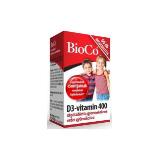 BioCo D3-vitamin 400 rágótabletta gyermekeknek 60db