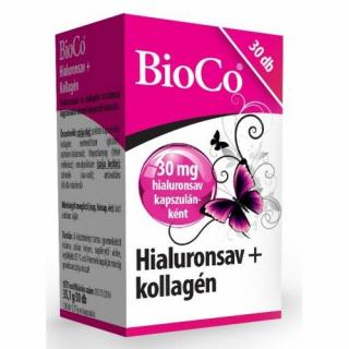 BioCo Hialuronsav + kollagén lágyzselatin kapszula 30db