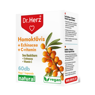 Dr.Herz HOMOKTÖVIS + Echinacea + C-vitamin kapszula 60 db