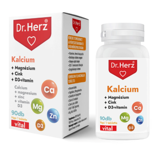 Dr. Herz Kalcium + Magnézium + Cink + D3-vitamin tabletta 90db