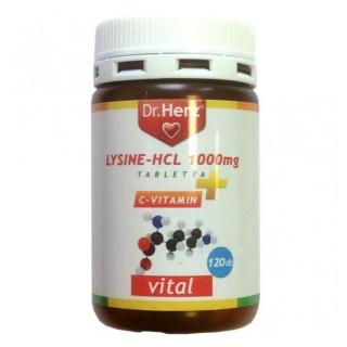 Dr. Herz Lizin Lysine-HCL+C-vitamin tabletta 120 db