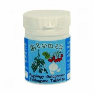 Fokhagyma-Fagyöngy-Galagonya tabletta – 90db Bionit