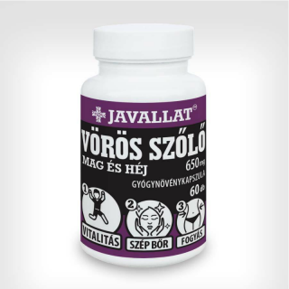 JAVALLAT VÖRÖS SZŐLŐ MAG ÉS HÉJ kapszula 650 mg 60db