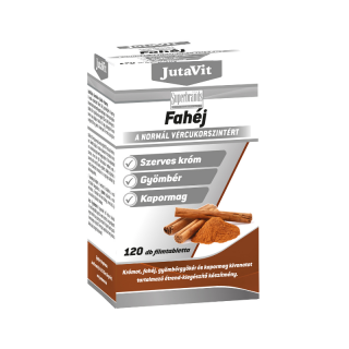 JutaVit FAHÉJ + KRÓM + GYÖMBÉR + KAPOR tabletta – 120db