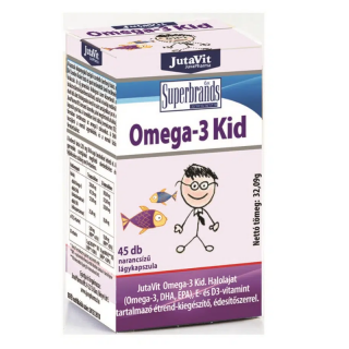 JutaVit Omega-3 KID narancsízű lágykapszula 45db