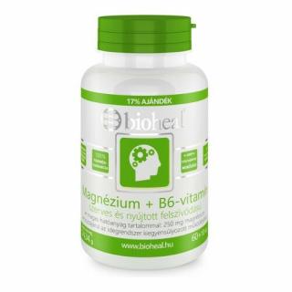 Magnézium + B6-vitamin szerves nyújtott felszívódású tabletta (70db) Bioheal
