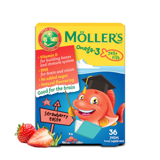 Möller’s Omega-3 gumivitamin, eper íz 36 db