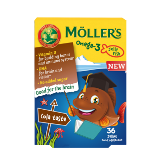 Möller’s Omega-3 gumivitamin, kóla íz 36 db