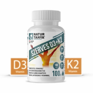 Natur Tanya® szerves D3 + K2-vitamin 100db