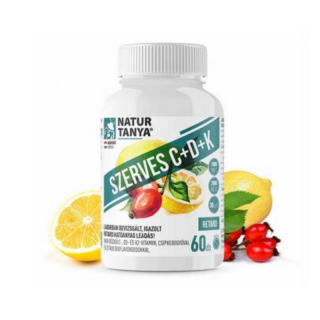 NaturTanya® szerves C+D3+K2 vitamin tabletta 60 db