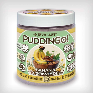 PuddinGo!® BANÁN és CSOKOLÁDÉ ízű instant pudingpor 300g