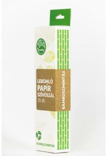 4 rétegű papír szívószál - bambusz mintás, 35 db/csomag