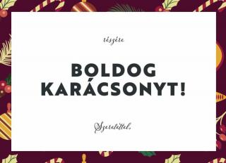 Ajándékkártya- Boldog Karácsony