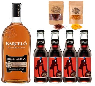 Barcelo Gran Anejo Rum  Cola szett koktélfűszerekkel
