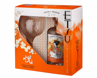 Etsu Double Orange gin pohárral 0,7L 43%