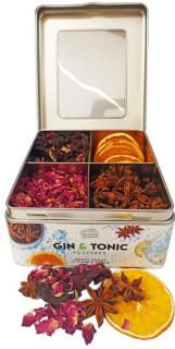 Gin Tonic Botanicals fém dobozban, osztott (hibiszkusz-szirom-ánizs-narancs) - 125 gr