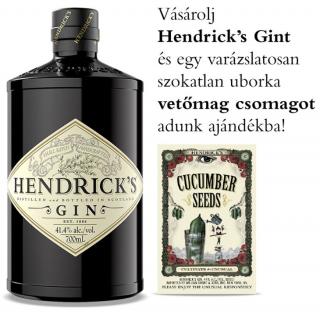 Hendrick's gin 0,7L (41,4%) ajándék uborka vetőmag csomaggal