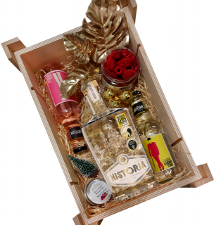 Karácsonyi Historia gin ajándékcsomag fa díszdobozban