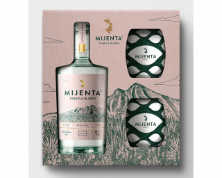 Mijenta Blanco tequila 0,7L 40% dd. + 2db pohár