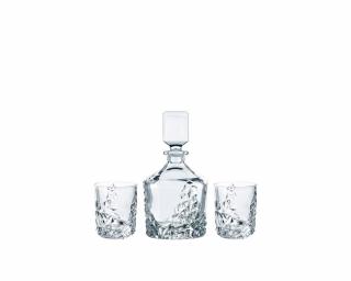 Nachtmann Sculpture whisky dekanter 750ml + 2db pohár 330ml