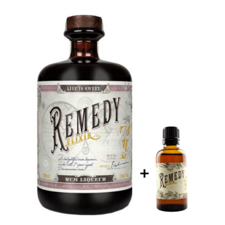 Remedy Elixir Rum Liquer 34% 0,7L + ajándék Remedy Elixir Rum Liquer mini 0,05L 34%