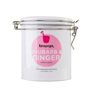 Teapigs Rhubarb  Ginger Fileters Tea 20 teafilter csatos üvegben