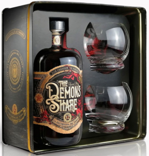 The Demons Share 12 éves rum dd. + 2 pohár 0,7L 41%