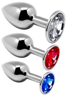 Alive Anal Pleasure - fém anál plug készlet (ezüst)