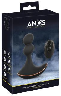 ANOS - 2 motoros forgó anál vibrátor (fekete)