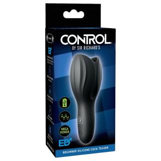 / Control Cock Teaser - vízálló, akkus, makkvibrátor (fekete)