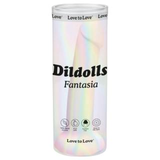 Dildolls Fantasia - tapadókorongos szilikon dildó (csíkos)
