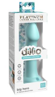 Dillio Big Hero - tapadókorongos dildó (17cm) - türkiz